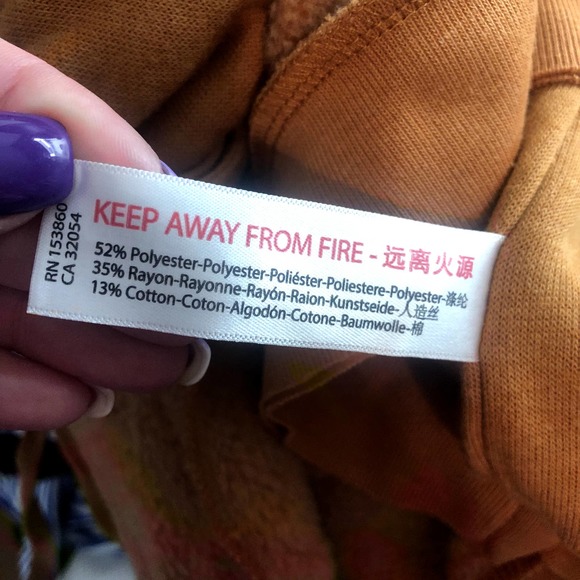 FREE PEOPLE Kelly Washed Cognac Sweatshirt Set Shorts Top Size Medium NEW - Picture 12 of 13